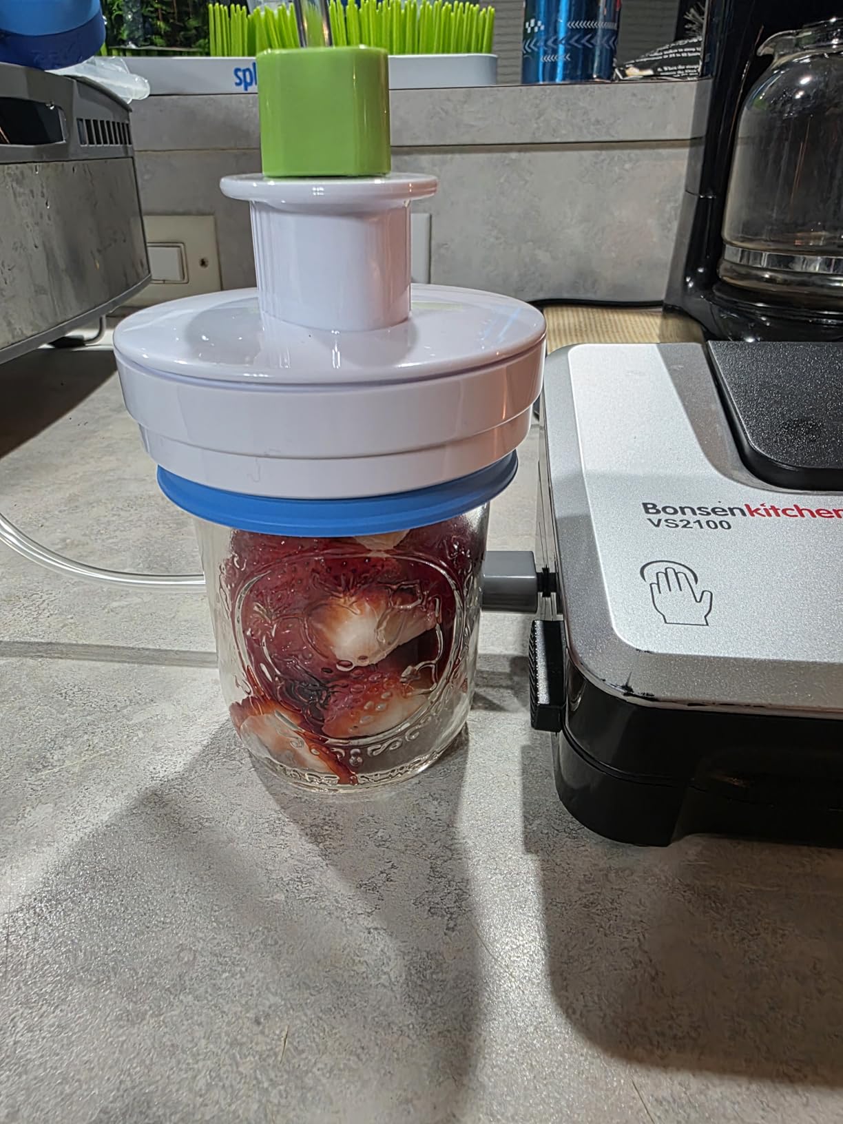 Upgraded Mason Jar Canning Sealer Kit - Sealer Set with Hoses Compatible with FoodSaver Vacuum Sealers - For Wide Mouth and Regular Mouth Jars (White) customer photo 1
