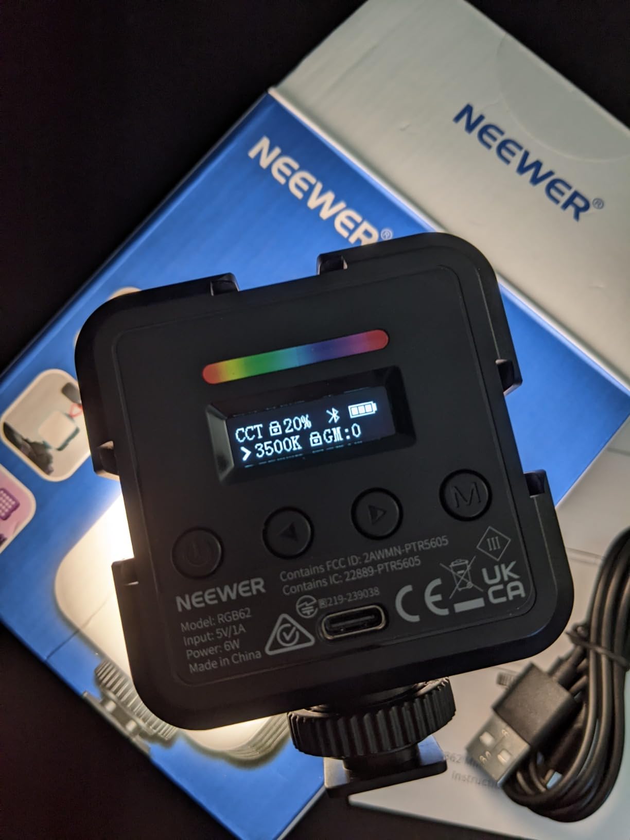 NEEWER RGB62 Magnetic RGB Video Light with Upgraded App Control customer photo 2