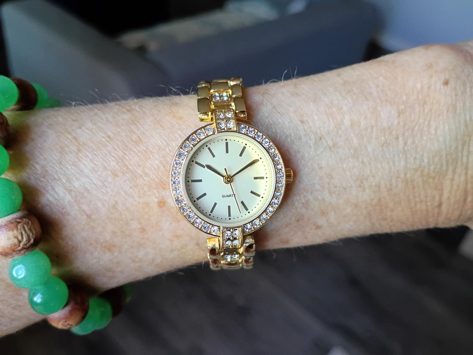 TWOPTION Womens Waterproof Wrist Watch,Women's Small Thin Analog Bracelet Quartz Watch Dainty Christmas Gifts customer photo 1