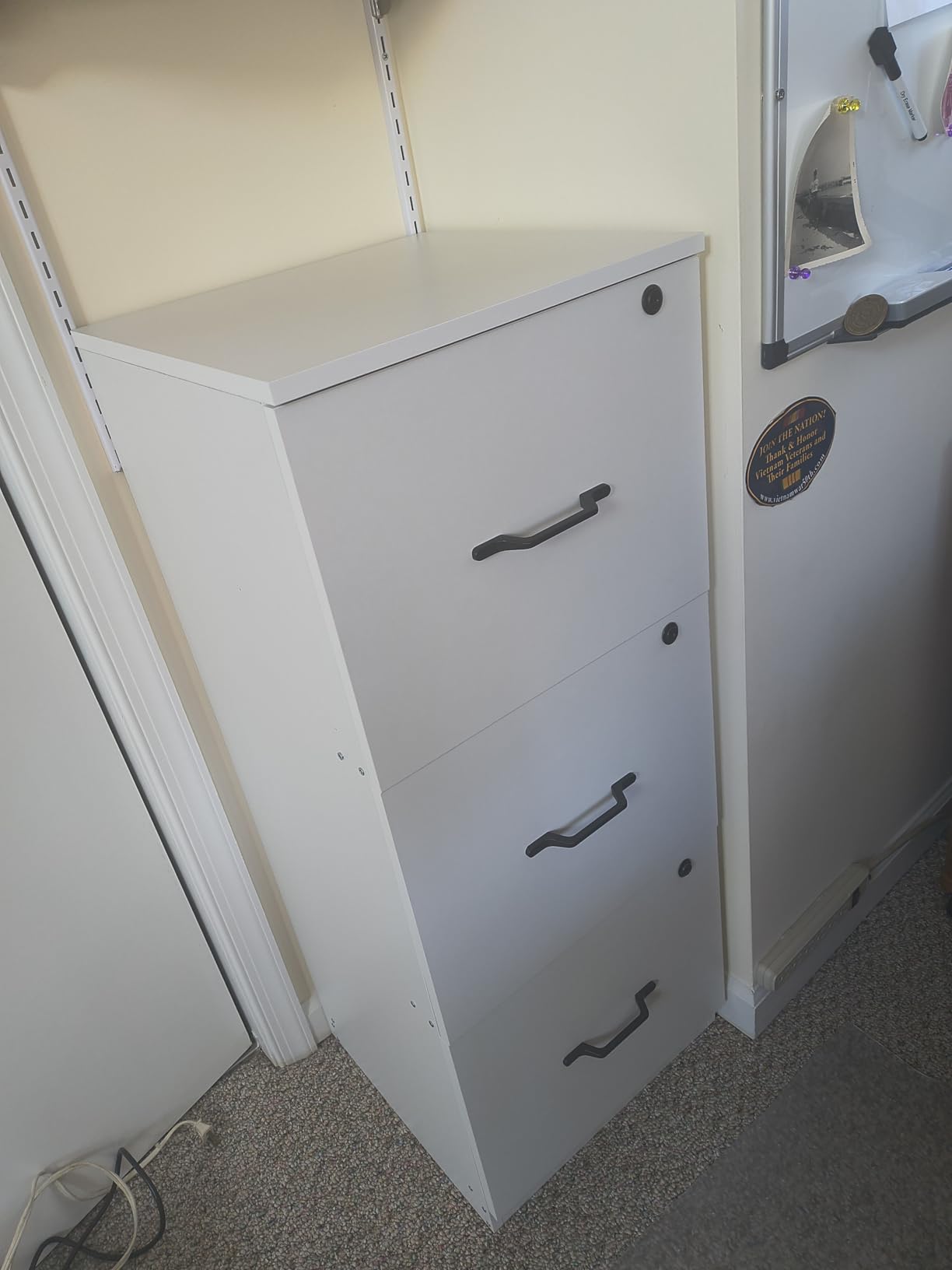 VASAGLE 3 Drawer File Cabinet with Locks, for A4, Letter Sized Documents customer photo 1