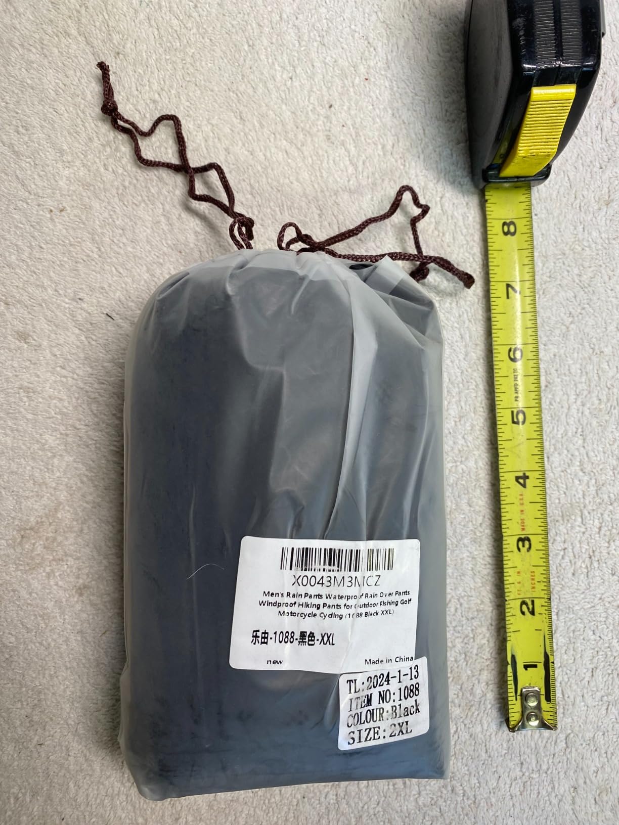 Mens Rain Pants Waterproof Windproof Hiking Outdoor Fishing Golf Cycling Pants customer photo 2