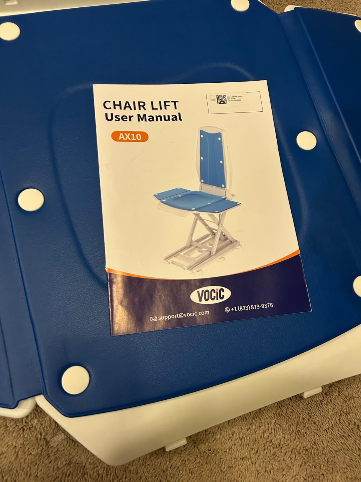 VOCIC Upgrade Electric Chair Lift with Wheels, Get Up from Floor, Portable Lift Assist Devices for Elderly, Includes 2 Types Suction Cups, Support Up to 300 LBS, No Assembly, AX10 customer photo 1