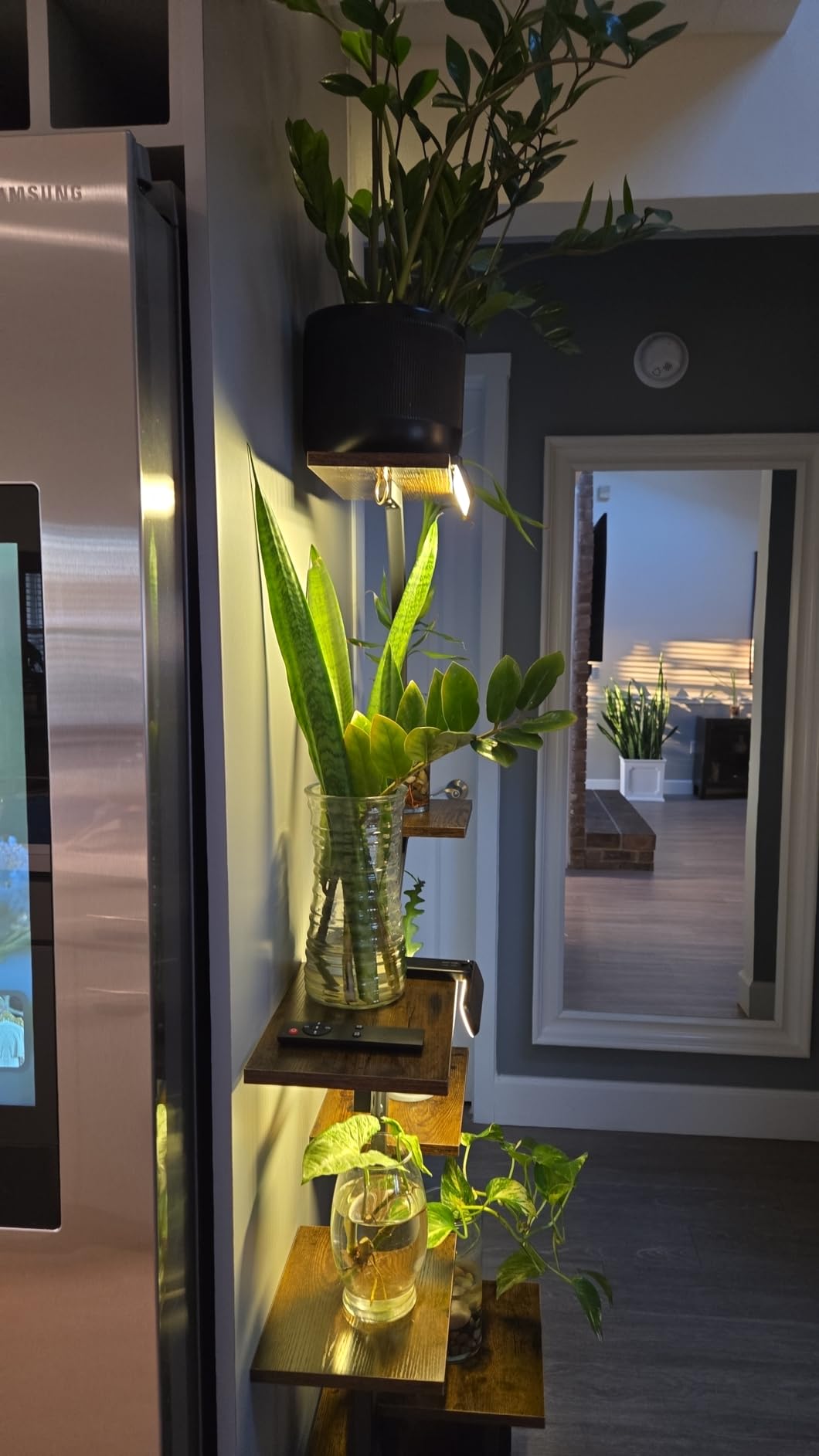 BACEKOLL Plant Stand Indoor with Grow Light, 8 Tier Corner Plant Shelf Tall customer photo 1