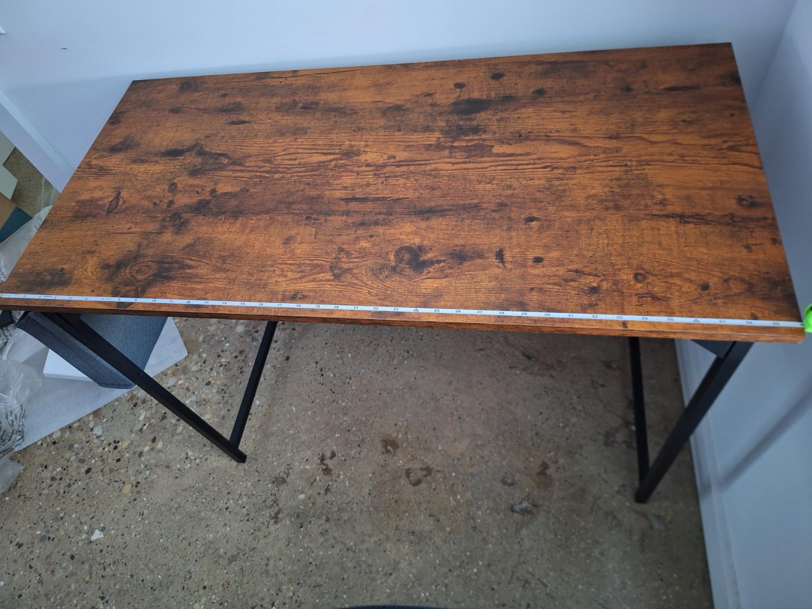 Sweetcrispy 40-Inch Small Computer Desk for Bedroom, Brown customer photo 1