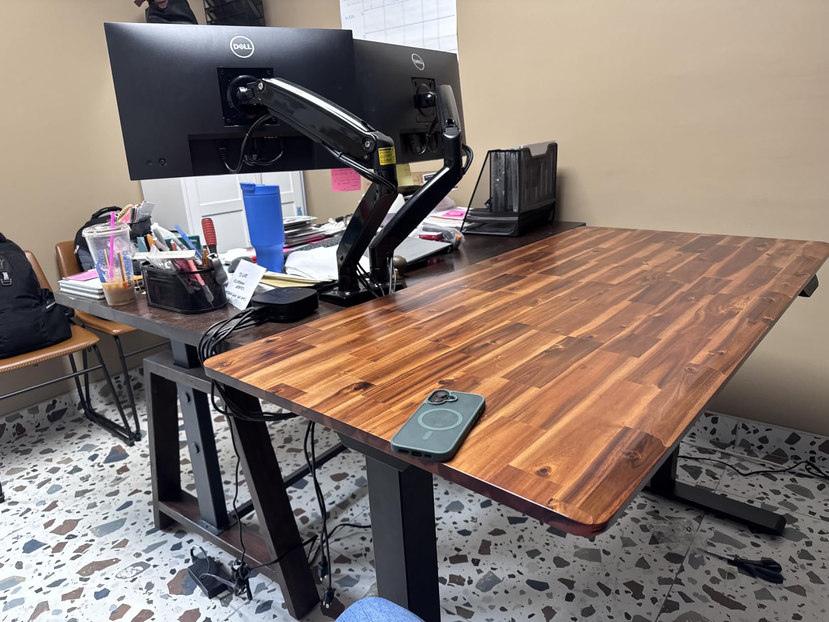 FLEXISPOT E6 MAX Dual Motor 3-Stage Electric Standing Desk, 55 x 28 customer photo 2