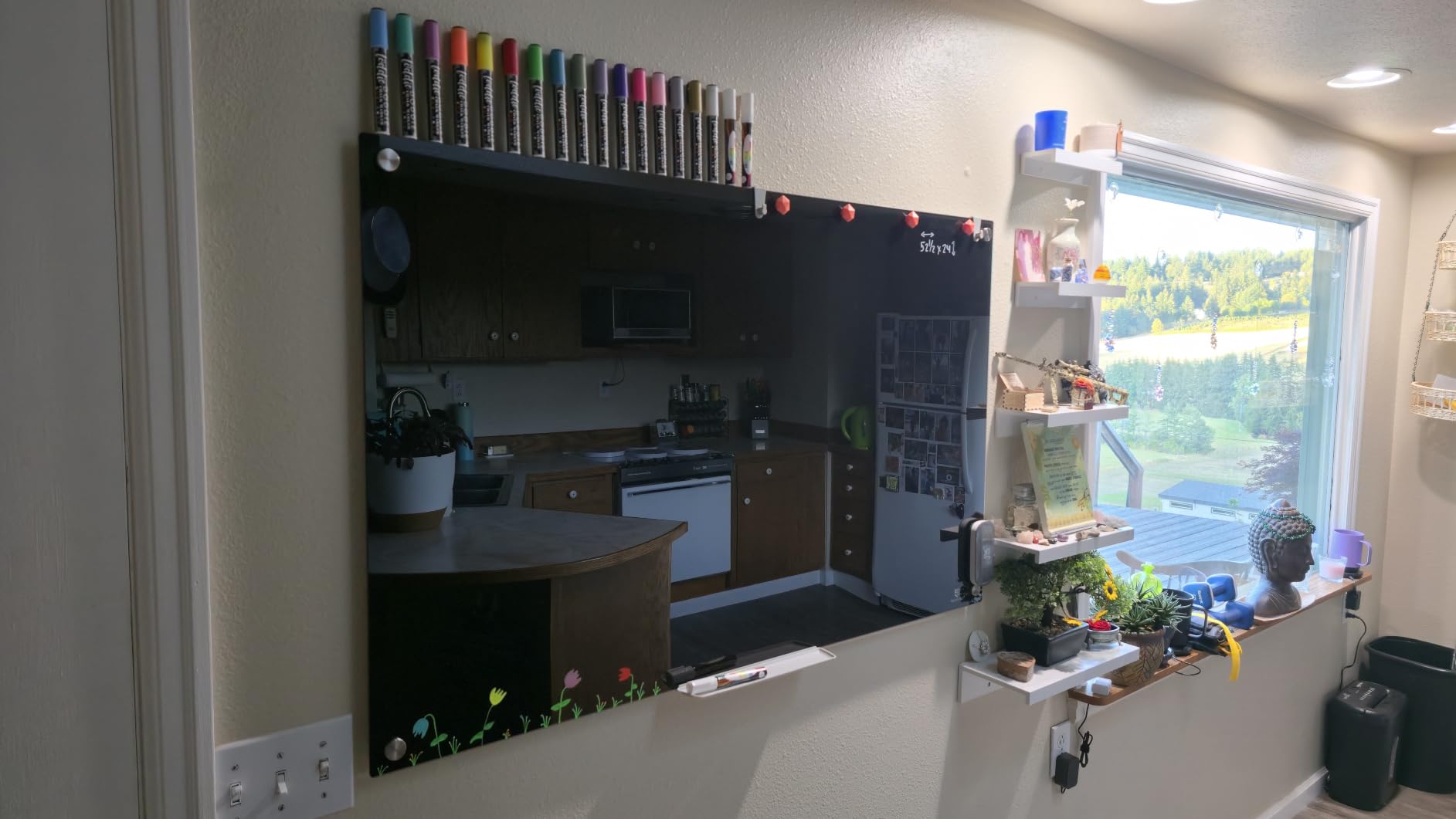 TSJ OFFICE Glass Calendar Whiteboard - 36