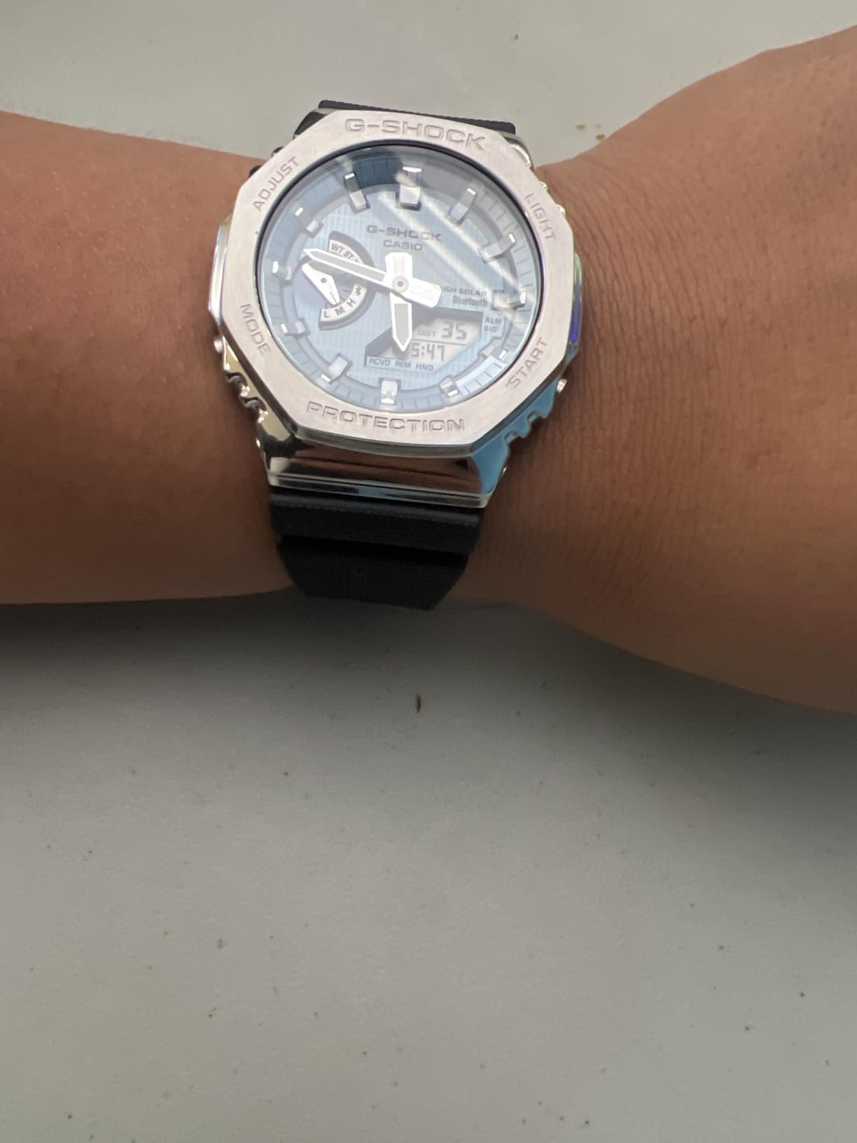 G-Shock Casio G-Steel Solar Connected Blue Dial Black Resin Strap Watch - GBM2100A-1A2 customer photo 1