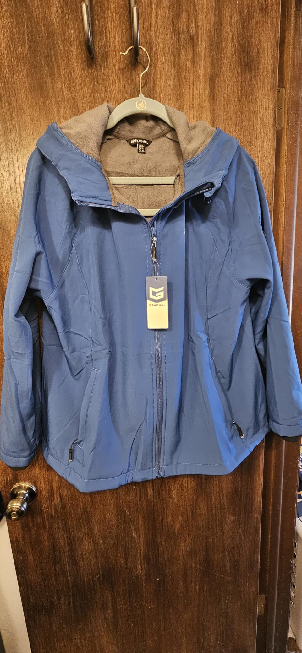 G Gradual Women's Fleece Lined Softshell Jacket Windproof Warm Light Waterproof Hooded Jacket for Women Winter/Fall/Spring customer photo 1