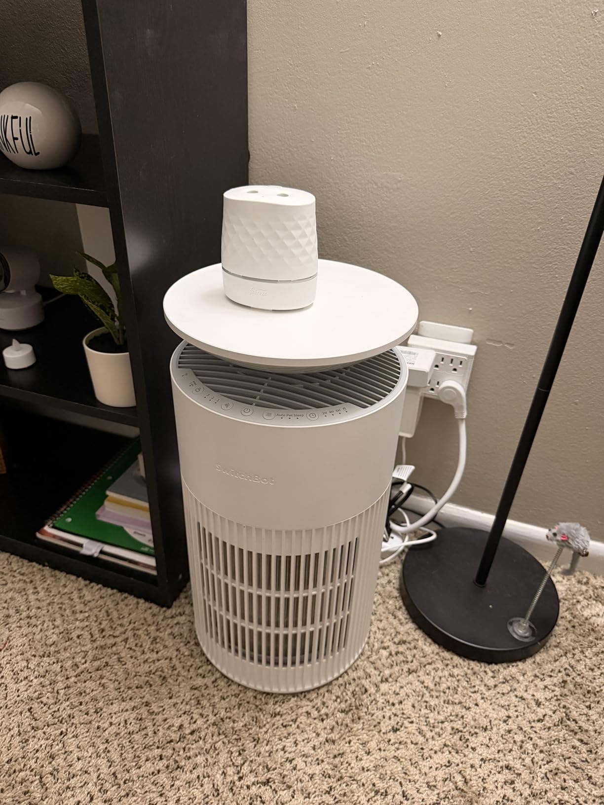 SwitchBot Air Purifier for Home Large Room, Matter, Up to 3620 ft², Air Purifier for Wildfire Smoke, Pets, Odors, 20dB, Washable Pre-filter, Pet Mode, RGB Light, Work with Alexa, HomeKit, Google Home customer photo 1