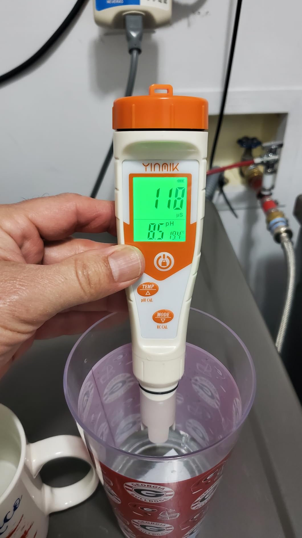 YINMIK pH Meter for Hydroponics, 4 in 1 PPM EC Meter for Plant Nutrients customer photo 2