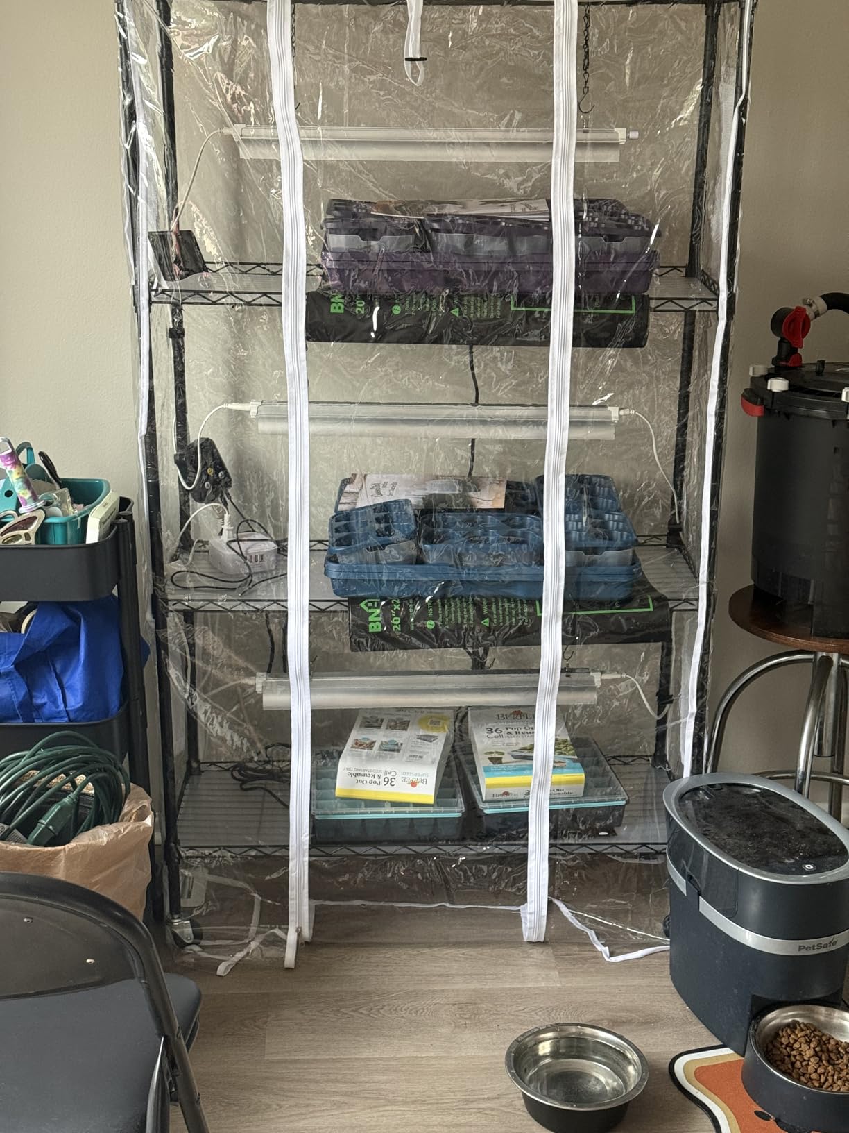 Bstrip 3-Tier Indoor Greenhouse with Grow Light, 35.4x13.8x59in customer photo 1