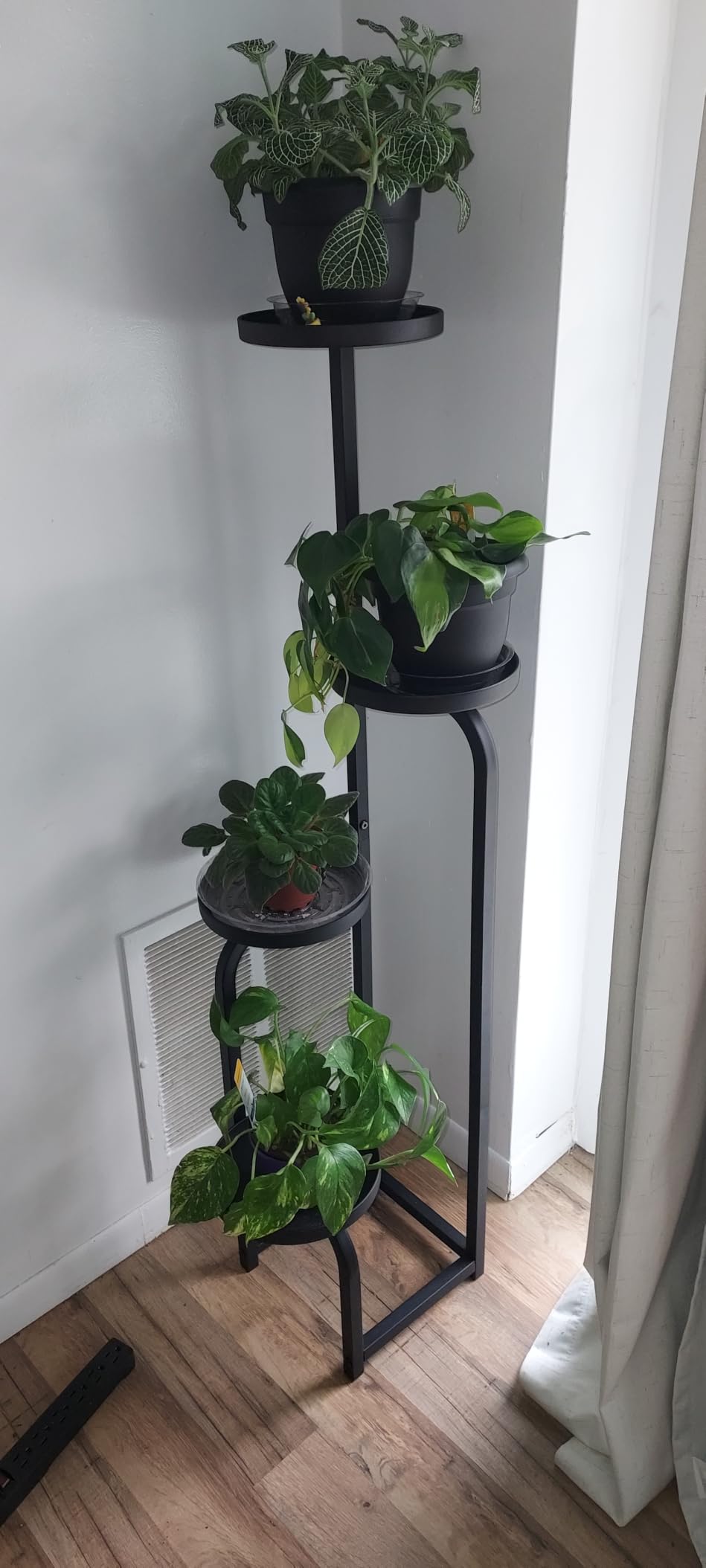 Bamworld Plant Stand with Grow Light Corner Metal Flower Pot Stands customer photo 1