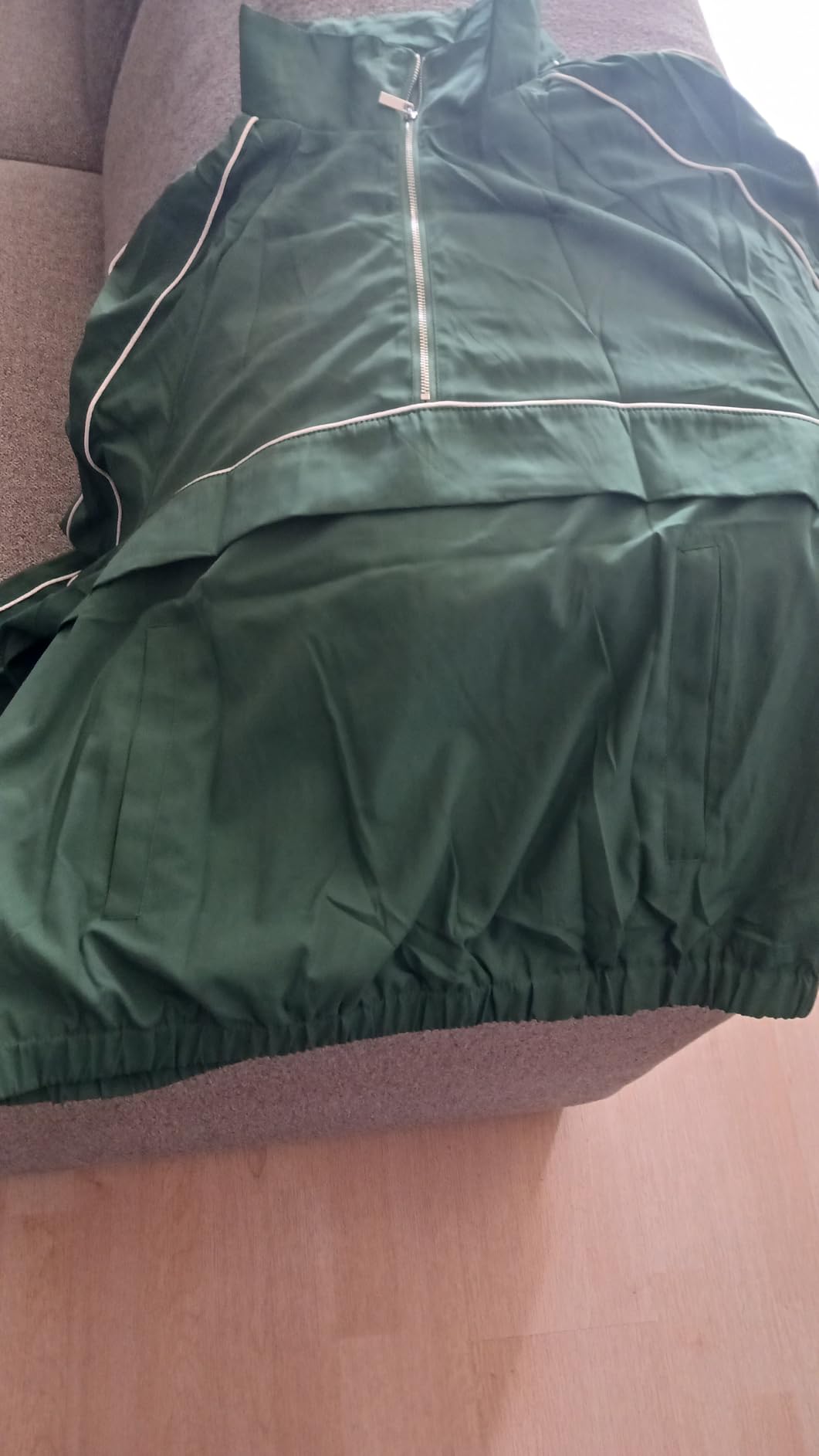 Fisoew Quarter Zip Pullover Women UPF 50+ Lightweight Windbreaker Jacket Running Hiking Outdoor Pullover with Pocket customer photo 1