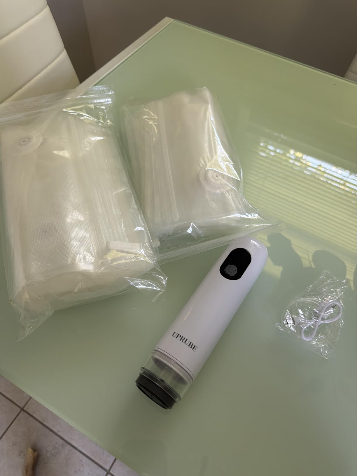 Compact Vacuum Sealer for Food, Drainage Tube, Wet Food, 30 Bags customer photo 2