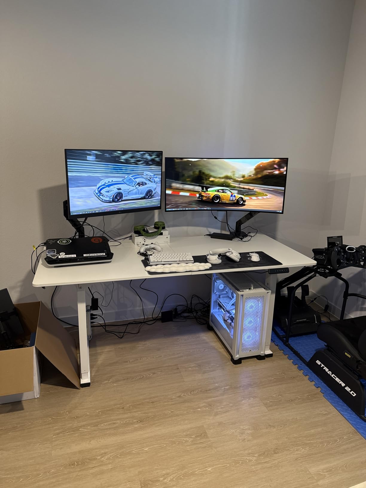 71x31 4 Leg Dual Motor Standing Desk for Home Office customer photo 1