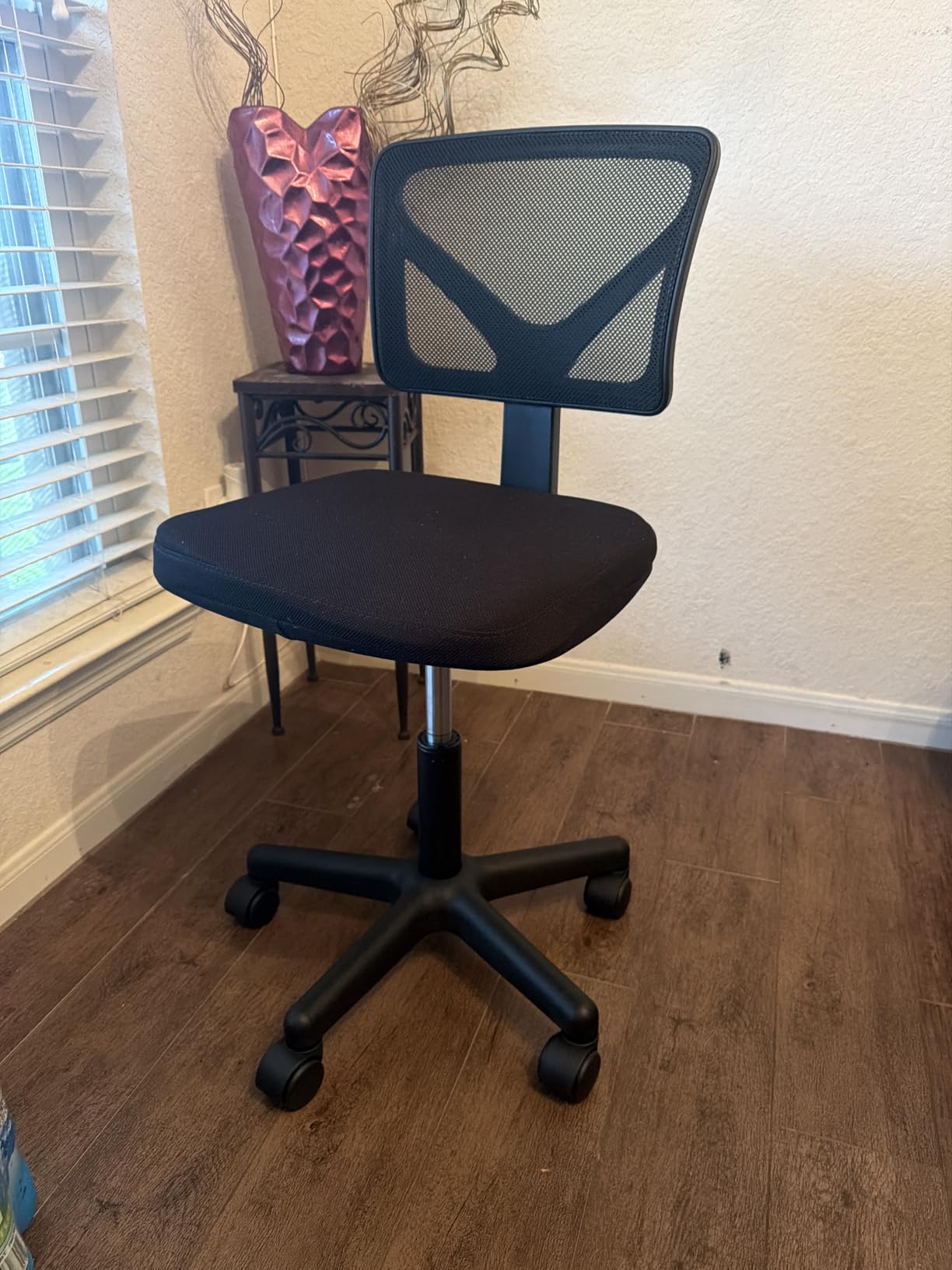 Sweetcrispy Small Armless Desk Chair, Mesh Rolling Office Chairs customer photo 2