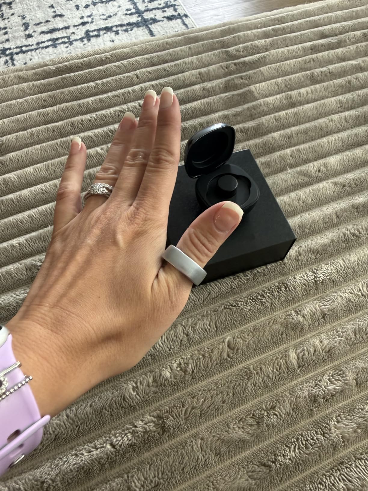 Smart Ring Women Men, Fitness Tracker, No Subscription, Sleep, Black 8 customer photo 2