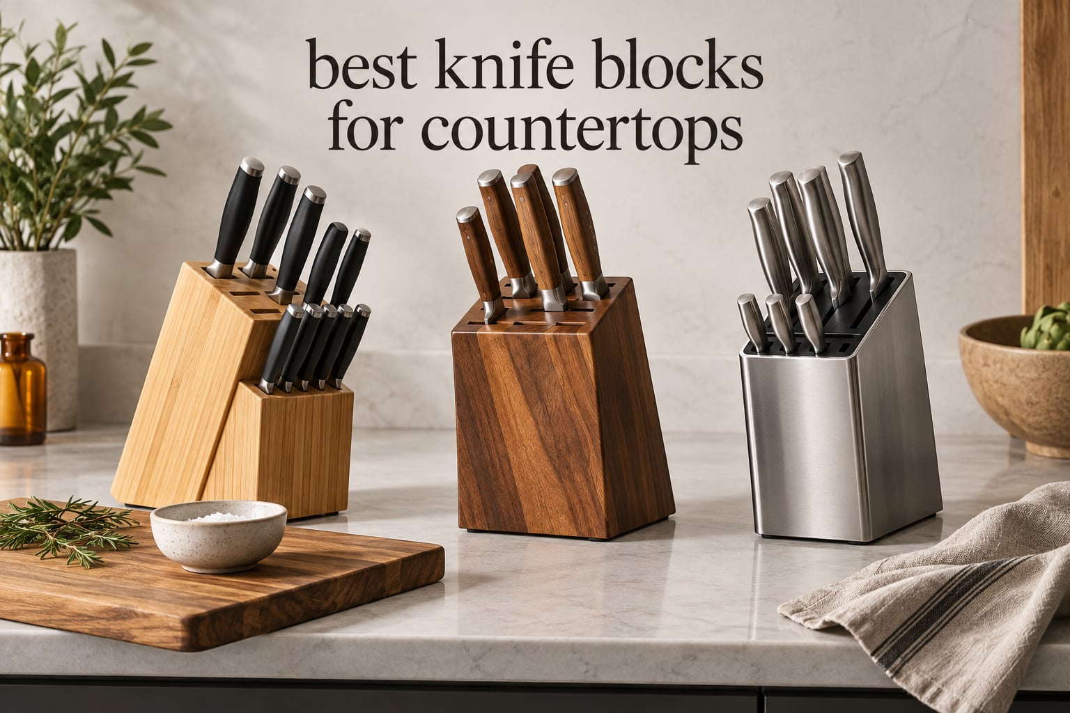 best knife blocks for countertops