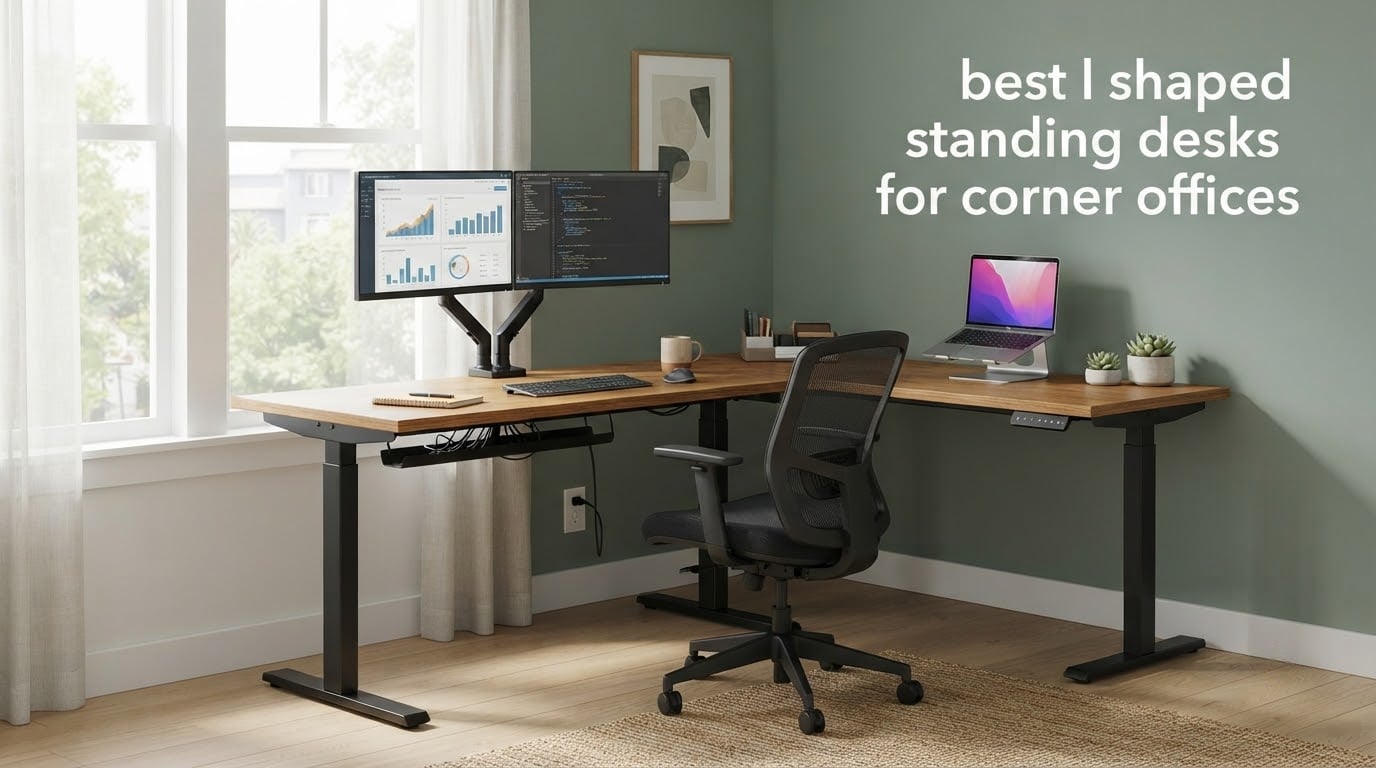 best l shaped standing desks for corner offices