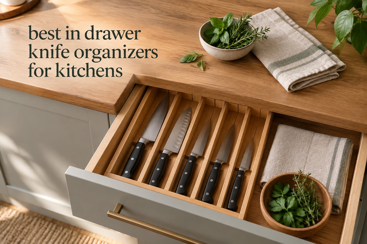 best in drawer knife organizers for kitchens