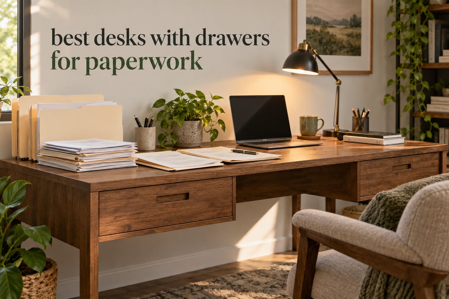 best desks with drawers for paperwork